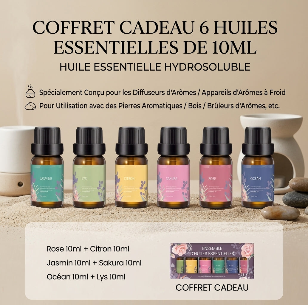 Pack 6x10ml huiles essentielles